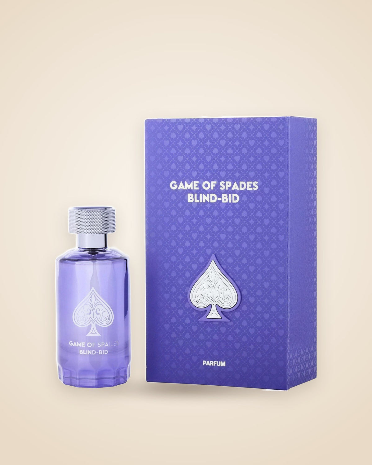 Game of Spades Blind Bid de Jo Milano Paris: frasco con su caja (imagen de prueba)