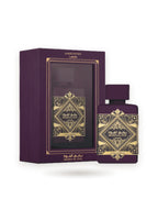 Bade'e Al Oud Amethyst de Lattafa: frasco con su caja