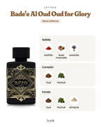 Bade'e Al Oud Oud for Glory de Lattafa: pirámide olfativa