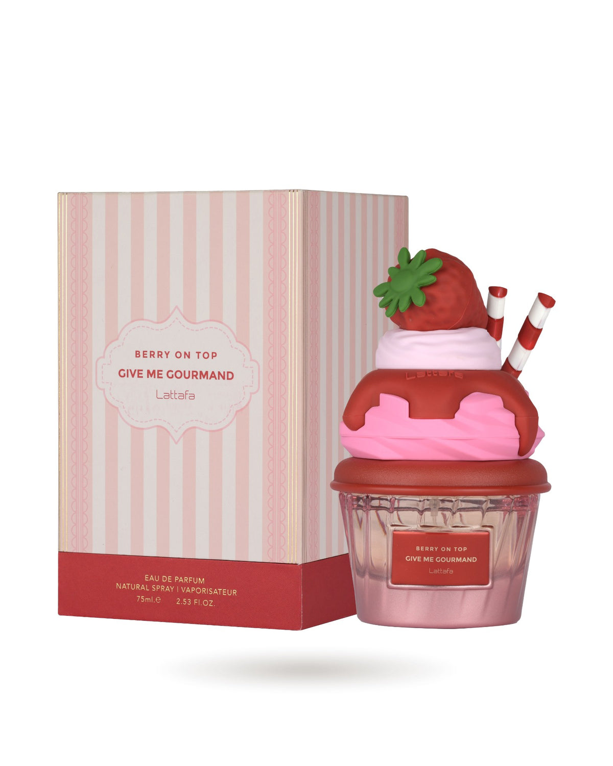 Berry on Top de Lattafa: frasco con su caja